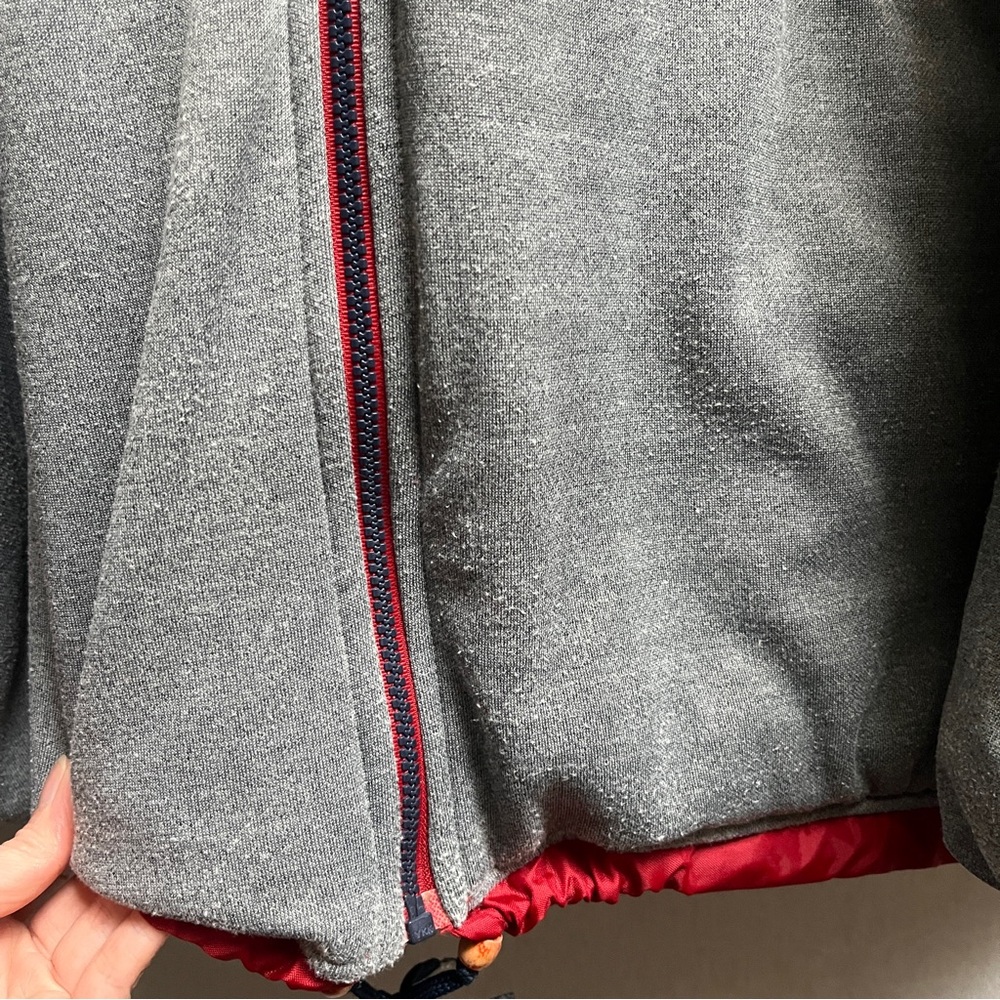 Vintage Nike Reversible Zip-Up Hoodie Red/Grey Zip Front Rare Find Men’s Sz 2XL - Picture 13 of 14